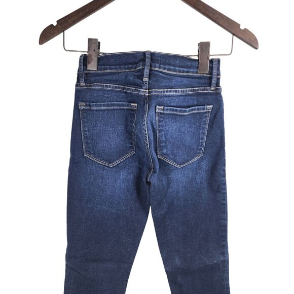 Frame Denim Jeans Le Skinny de Jeanne‎ Women's Size 24 Dark Wash Ankle Slit - Picture 4 of 13